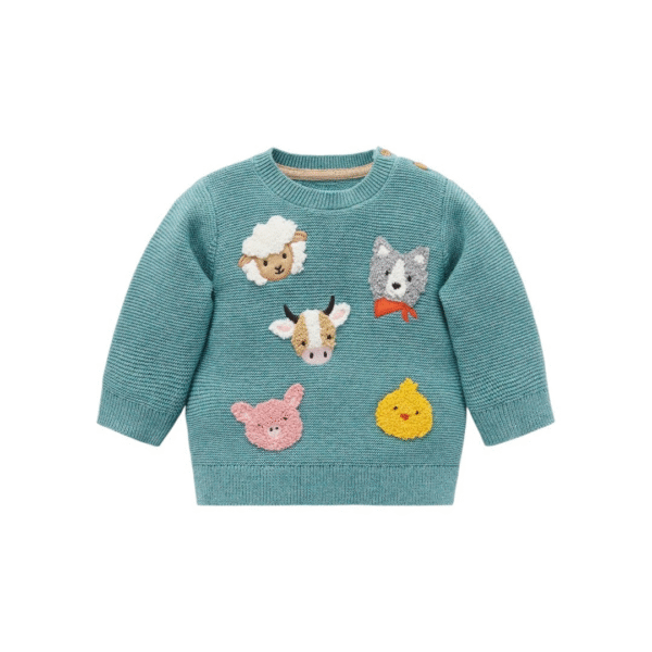 Jupes Organic Cotton Baby Animal Jumper